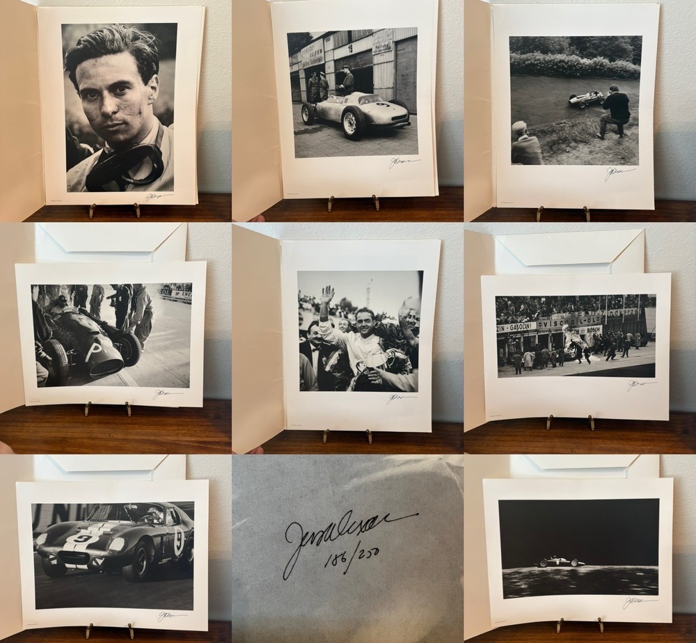 JESSE ALEXANDER Vintage Signed Portfolio of Car Racing Photographs, 186/250