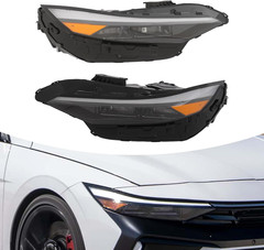 LED Front Headlight Assembly for 2024-2025 Hyundai Elantra, Driver Left & Passen