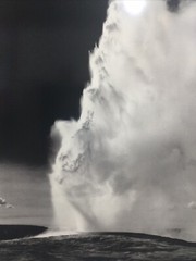 LARGE PHOTO Old Faitful Geyser BY ANSEL ADAMS 1988 25” x30”