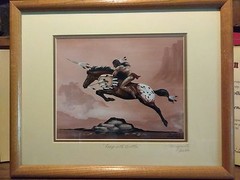 Indian Art- Marguerite Fields/Signed Lithograph «Leap Into Battle». 140/200