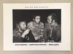 CLAPTON,TOWNSHEND,ELTON JOH BY BRAAM HOUCKGEEST,AUTHENTIC 1980’s ART PHOTO PRINT