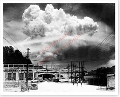 WWII Silver Halide Photo Of Atomic Cloud Over Nagasaki Japan