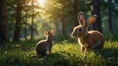 Digital Image Picture beauty of an adorable rabbit brighten your screen