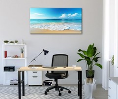Beach Pictures Wall Art Canvas Print Ocean Pictures Wall Decor Blue Seascape …