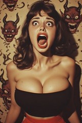 5 ~ 4X6 Glossy HORROR Fine Art ‘ SCREAM QUEEN ‘ Photo FANTASY Set ! 211359093