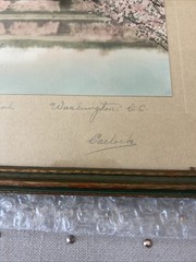 Royal A. Carlock signed Framed Photograph – National Monument Cherry Trees.