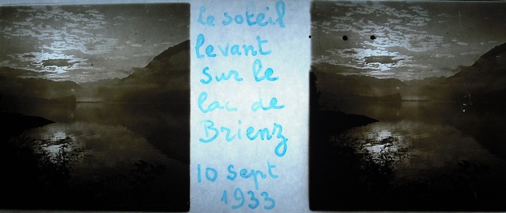 Photography Lake of Brienz Alps Switzerland Rising Sun 10 Sept 1933