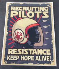 Star Wars Propoganda Collectible 8.5 x 11 Canvas Fan Art Print Resistance