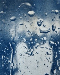 Toned Cyanotype – Original Handmade Fine Art Photo – Abstract, Surreal Portrait