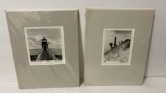 Light House Photo Set 10×8 Black And White Double Matted