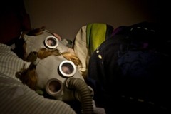 Unique Fine Art Photograph – Vintage Gas Mask Surreal Portrait – Limited Edition