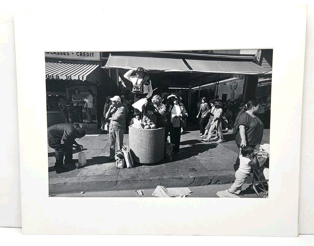 Los Angeles Street Scene Photo 1982 Signed & Dated Black & White Vintage