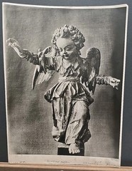 Vintage Silver Gelatin Print of a Baroque Sculpture «Hovering Angel» Bildarchiv