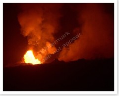 Evening Lava Eruption Kilauea Volcano Silver Halide Photo 2018