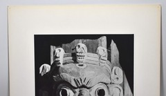 J.W. Howlett Black + White Photograph of a Statue of an Asian Lion or Dragon
