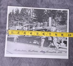 Richardson Brothers Locomotive 1882 Train Photograph 8×10 B&W Framed Truckee