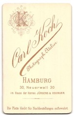 Photograph Carl Koch, Hamburg Neuerwall 30, portrait man with long face