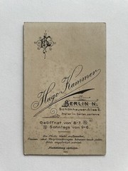orig. CDV photograph photo Hugo Kammer Berlin around 1890