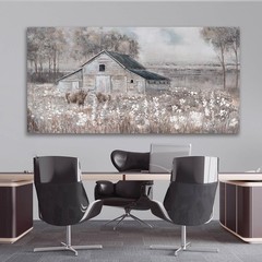 SDYA Landscape Canvas Wall Art Animal Photo Prints White and Brown Wall Hangi…