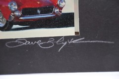 FERRARI 250GT LUSSO PHOTO OF ORIGINAL ARTWORK BY DAVE BLYTH SIGNED BY ARTIST