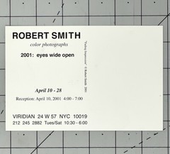 Robert Smith (Photographer) 2001 Art Announcement Card – Eyes Wide Open