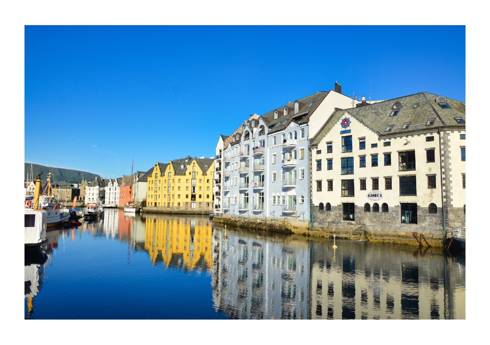 Alesund Water Reflection 2, High Resolution Image, Many Formats, TV Art