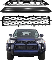 Front Bumper Upper & Lower Grille Assembly Fit for 2015-2019 Toyota 4Runner TRD/