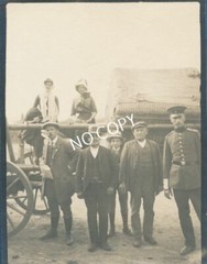 Photo Soldiers Civilians Balloon Ride Basket Transport 1908 F1.63