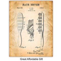 Beauty Salon Patent Art Prints – Vintage Wall Art Poster Set – Chic Rustic Ho…