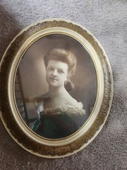 VINTAGE GESSO FRAME 1920 DEBUTANTE WITH A SET OF 2