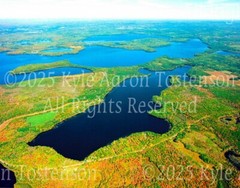 Whitefish Lake, Sawyer Co, near Stone Lake, Wisc. Overhead Photo. Frame Optional