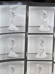 NEWLY FOUND! Hendrickson PHOTO Contact Sheet Proof JULIET PROWSE IN GOWN & HAT