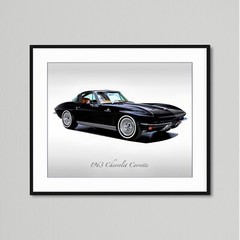 Classic Cars – 1963 Chevrolet Corvette in Tuxedo Black – Muscle Car