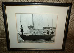 Nautical 12″ x 15″ Framed 8 x 10 SAILBOAT SAILING YACHT Ship Boat MC6299HA RACE