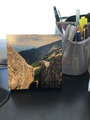 Desk Art Mountain Valley Picture 4”x4” With Stand