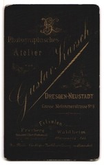 Photography Gustav Karsch, Dresden-Neustadt, size Meissnerstr. 9, Lady In Tailier