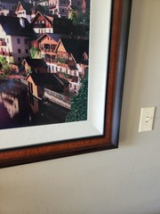 Framed Hallstatt Australia Lake Village Landscape. By John & Debora Scanlan.