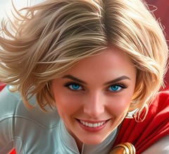 Sexy Power Girl Kara Zor-L Superhero Pose Metal Sign Wall Art 14″ x 11″