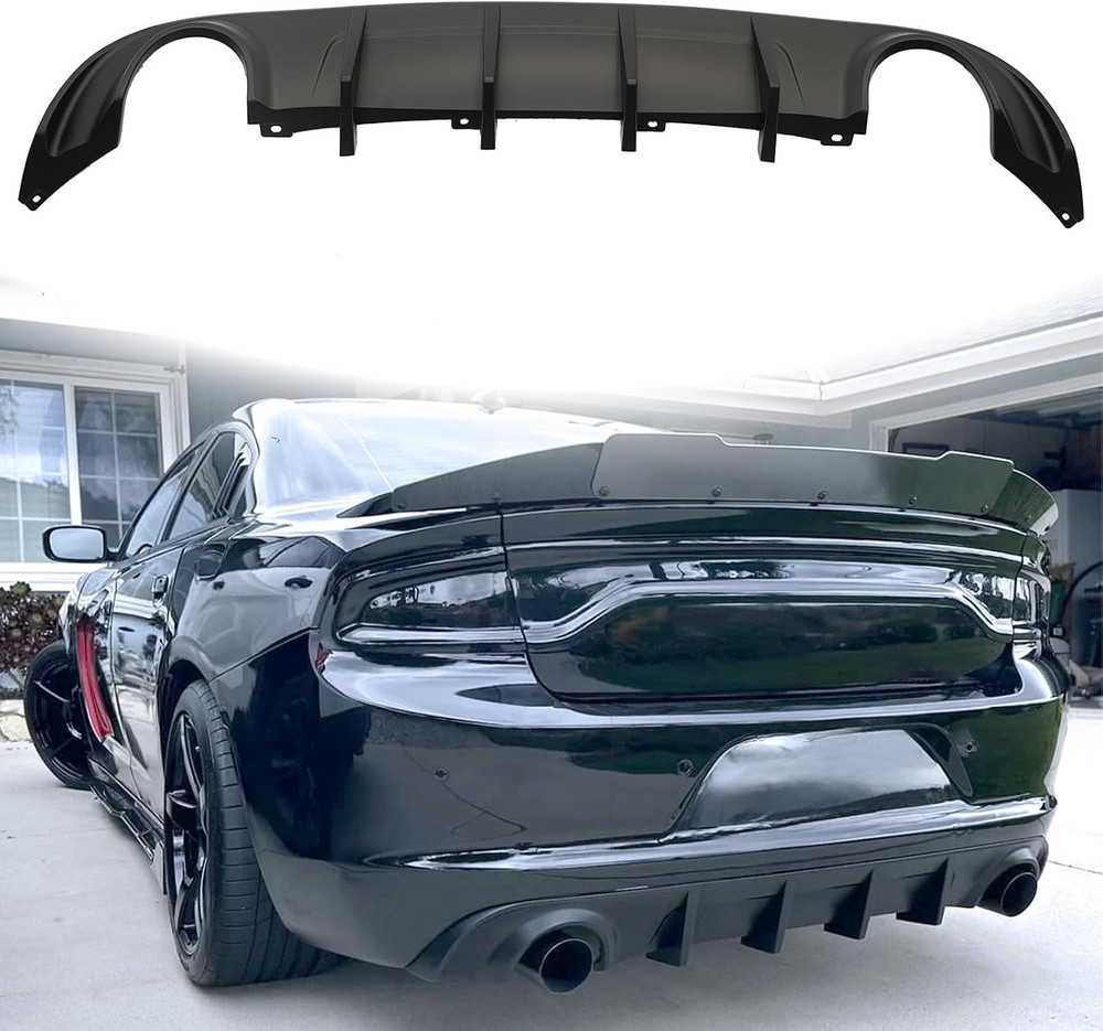 Rear Diffuser Compatible with 2015-2023 Dodge Charger Base & SXT Bumper GT Style