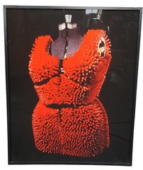 1993 Janet Biggs «Lipstick Dress» Cibachrome Triptych Photographs 108″