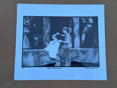 BARBARA COLE HAND SIGNED ORIGINAL 1986 PHOTOGRAPH WOMAN & CHILD WITH HAIRBRUSH