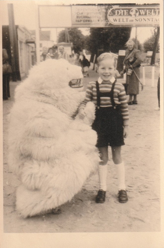 Photo Pretty Boy with Polar Bear Costume Humanized Snapshot-9