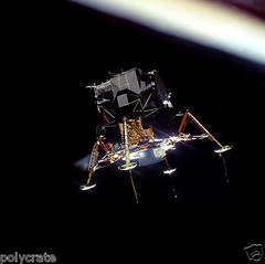 NASA Photo Apollo 11 Lunar Module Eagle In Orbit Around The Moon