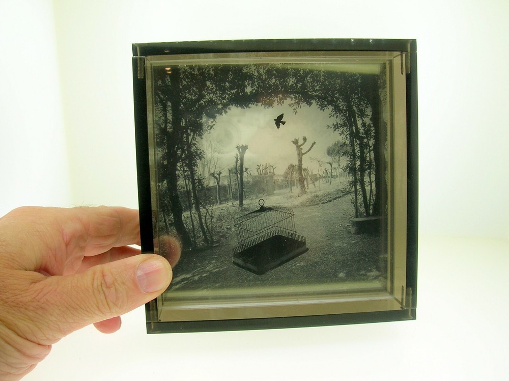 DOUG PRINCE (B.1943) PHOTOGRAPHIC SCULPTURE «FLOATING BIRDCAGE» DATED 1983 AP#1