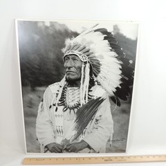 SURVIVORS of LITTLE BIGHORN Signed 16×20″ Photographs by Bill Groethe 1948 Set
