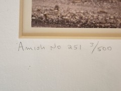 Lot Of 2 Bill Coleman Signed Amish No 22 & 251 Matted Photographs