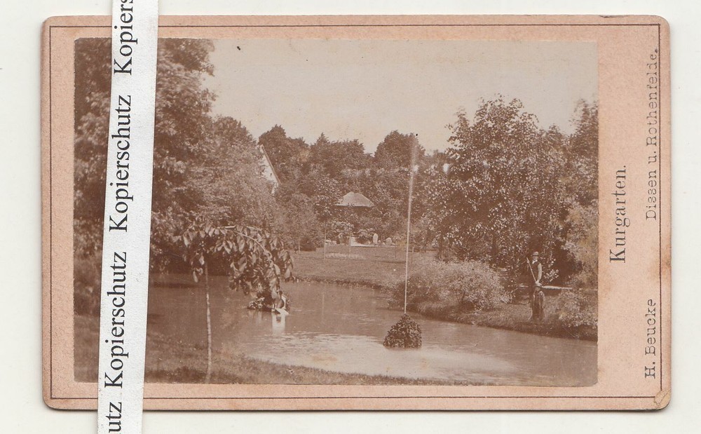 CdV photo fountain in the river Dissen and Rothenfelde around 1890 (f2515