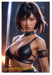 Beautiful Sensual Asian Girl Anime D on Quality semi-gloss Photo Paper 11″ x 17″