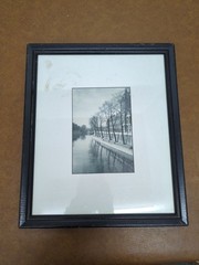 Vintage Black Framed Winter Landscape Photograph Wall Art 8×10 Inches