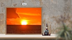 Red Sunset Over the Horizon, High Resolution Image, Many Formats, TV Art